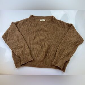 Alexandre Laurent Brown Ribbed Knit Sweater N274-5